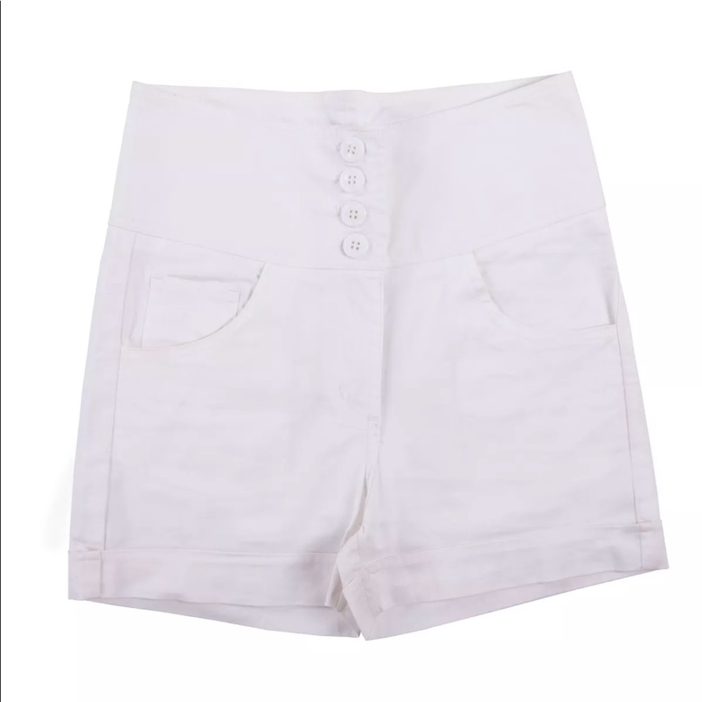 Cute high waisted white shorts small